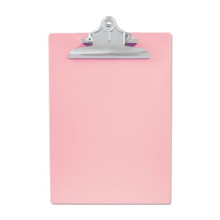 Saunders Mfg. Co. Saunders, Recycled Plastic Clipboard With Ruler Edge, 1in Clip Cap, 8 1/2 X 12 Sheets, Pink 21800
